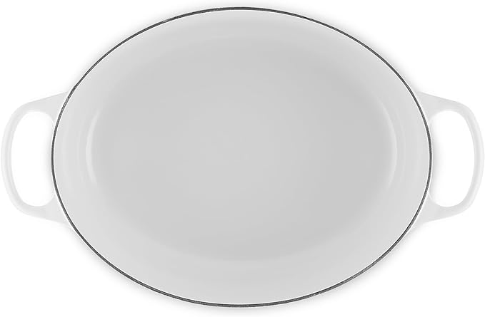 Le Creuset Enameled Cast Iron Signature Oval Dutch Oven, 9.5 qt., White