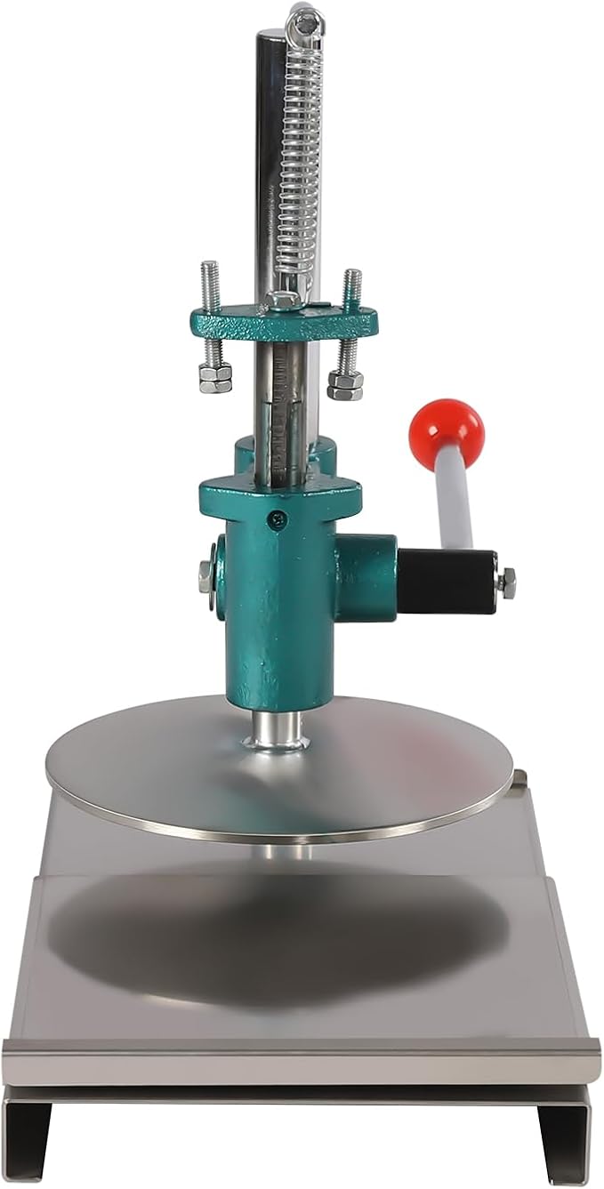 Pizza Dough Press Machine, 7.9" Manual Pastry Press Machine Household Pizza Dough Stainless Steel Maker w/Dual 0.2in Thick Plates for Making Hand Pies Meatloaf Pizza Crusts Soft Rolls Puff Pastry