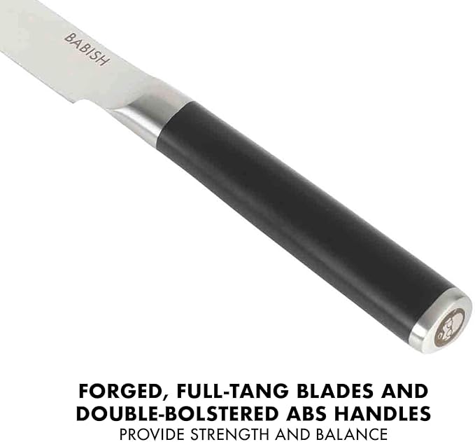 Babish High-Carbon 1.4116 German Steel 5 Inch Full Tang, Forged Utility Kitchen Knife