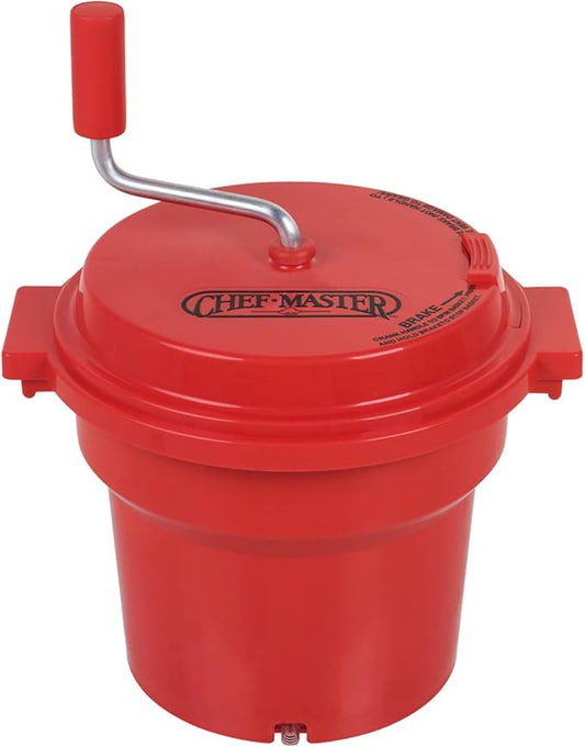 Commercial Salad Spinner 2.5 Gallon Capacity Salad Dryer to Remove Excess Water for Crisp & Fresh Sealed Gearbox Built-in Brake System with Durable Spinner Mechanism for Restaurants Kitchen & Catering