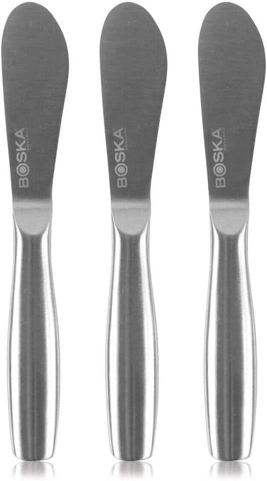 Boska Mini Spreading Knife Set - Butter knife Copenhagen Stainless Steel Multi-purpose Spreading Knives - Used for Cheese, Butter, Jam, Pastry, and Other Kitchen Daily Spreader Knife - 3 Pieces
