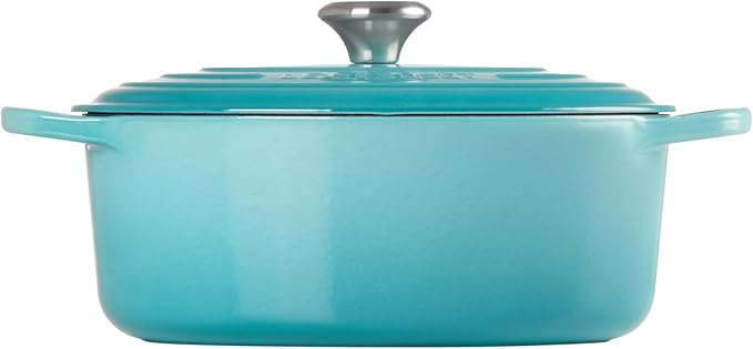 Le Creuset Enameled Cast Iron Signature Oval Dutch Oven, 5 qt, Caribbean