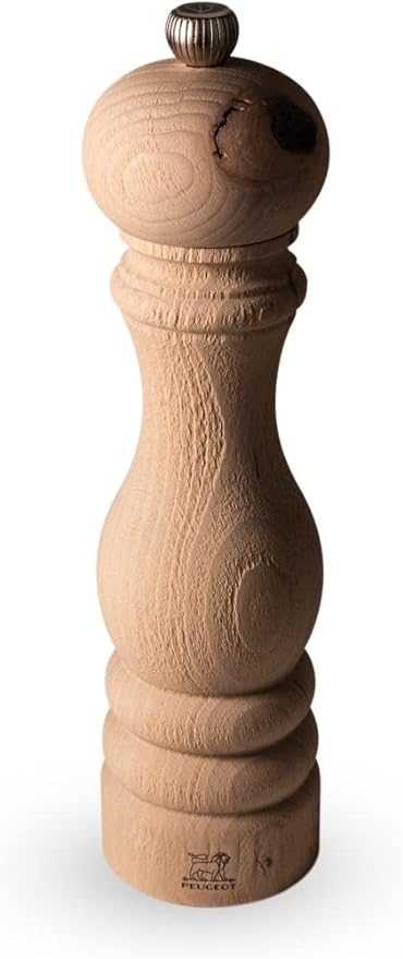 Peugeot Paris Nature 9 inch Salt & Pepper Mills Gift Set - With Wooden Spice Scoop