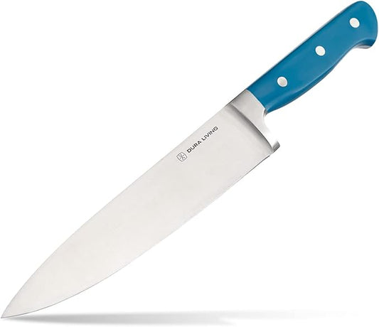 8 Inch Professional Chef Knife – High Carbon Stainless Steel, Razor-Sharp, Versatile Cooking & Cutting Kitchen Knife, Ergonomic Handle, Sleek Royal Blue Design