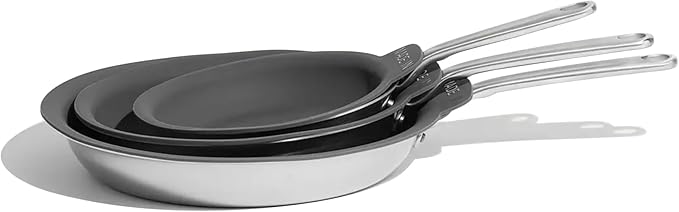 Made In Cookware - 3 Piece Set (Includes 8",10",12") Frying Pan Protectors - Graphite - Molded Silicone - Dishwasher Safe