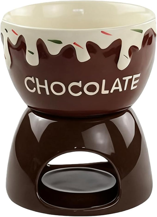 Chocolate Melting Cup, Chocolate Fondue Mug, Personal Ceramic Cheese Melting Cup, Butter Melt Fondue Mugs Set For Dinner Appetizer Sauce Cheese Candy Bread Caramel Birthday Wedding Picnics Party Cooks
