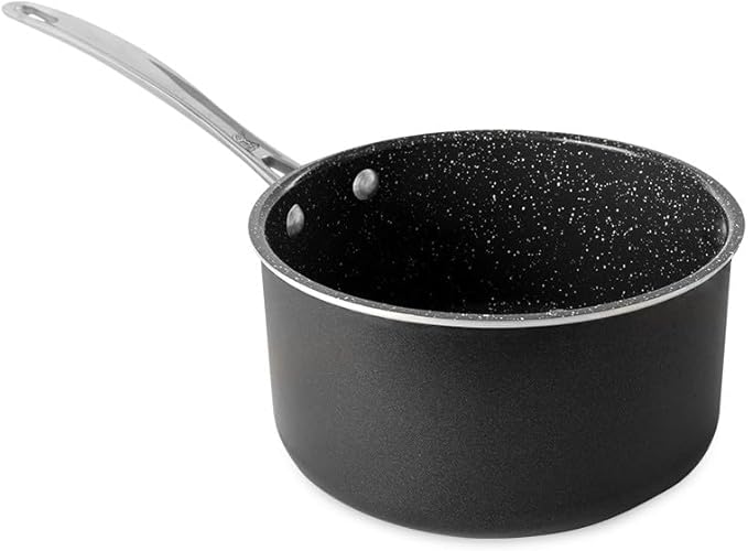 Nordic Ware Basalt Formed Aluminum Sauce Pan, 3 Quart, Ceramic Coating
