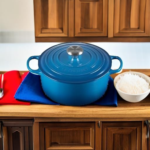 Le Creuset Enameled Cast Iron Signature Round Dutch Oven, 4.5 qt., Marseille