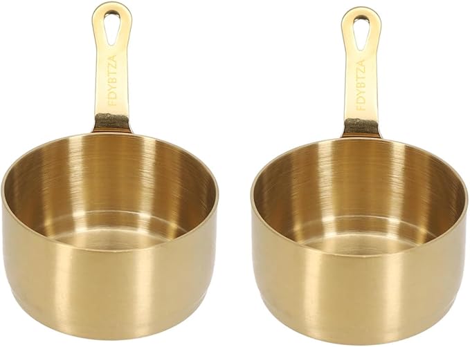 Mini Sauce Pan, Stainless Steel Sauce Pan Chocolate Melting Pot Vinegar Dipping Bowls Barbecue Sauce Bowl Mini Butter Coffee Milk Warmer Pot for Coffee Tea Soup Warming 2PCS (80ML)