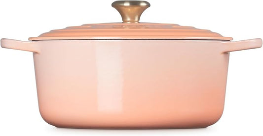 Le Creuset Enameled Cast Iron Signature Round Dutch Oven, 5.5 qt., Peche