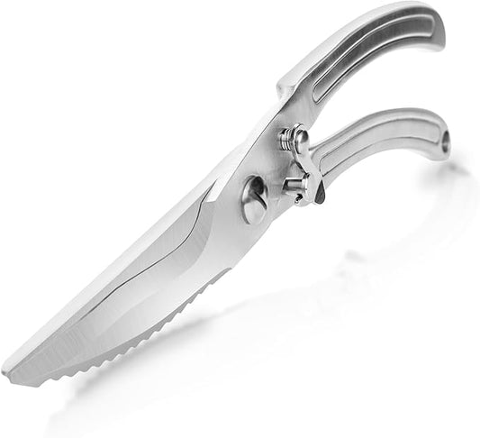 Poultry Shears Heavy Duty Professional Kitchen Scissors,Versatile & Ultra-Sharp Chicken Bone Shears with Anti-Slip Handles and Safety Lock,Meat Scissors All Purpose for Fish Vegetables Fruits