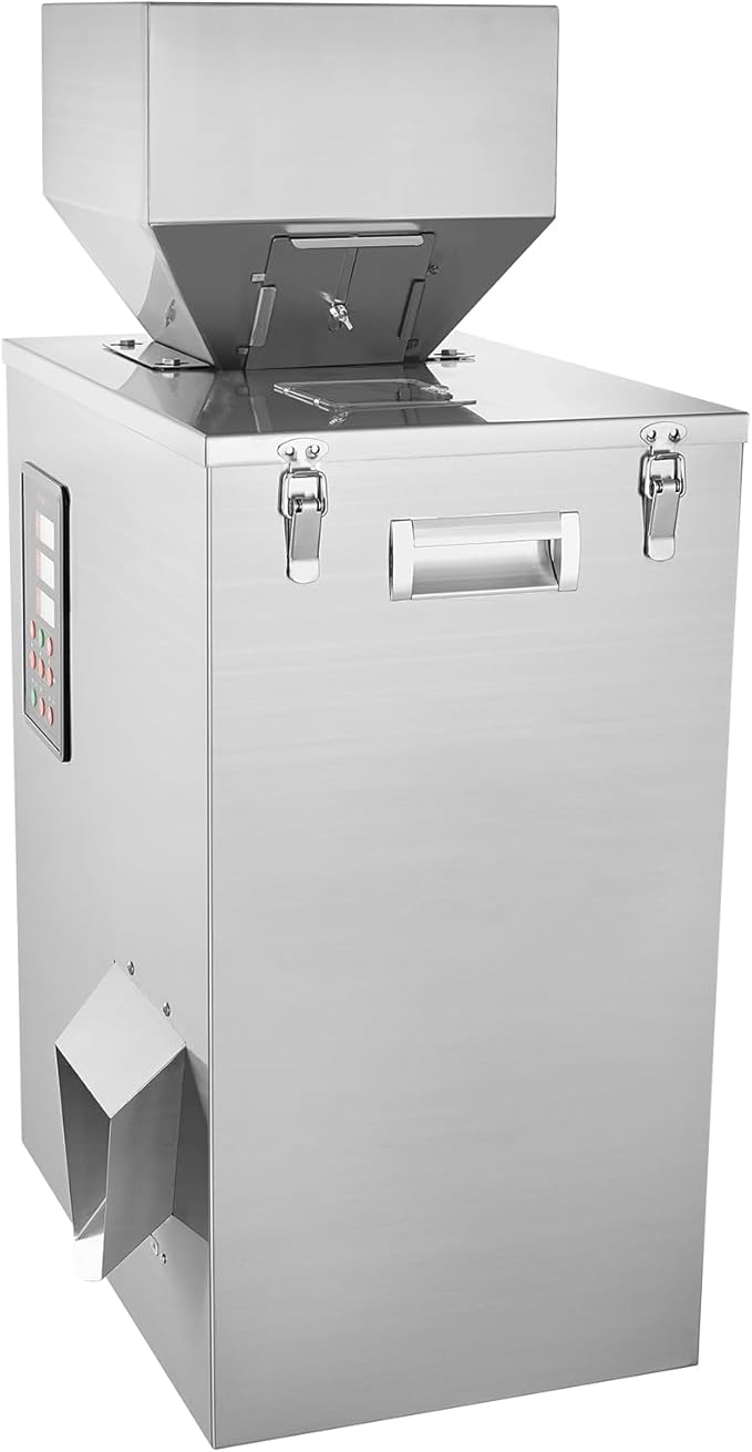VEVOR Powder Filling Machine 0.002-0.22lbs/1-100g, Automatic Intelligent Particle Weighing Filling Machine, Powder Filler Particle Dispenser for Tea Seeds Grains Powder Flour Beans Glitter Candy