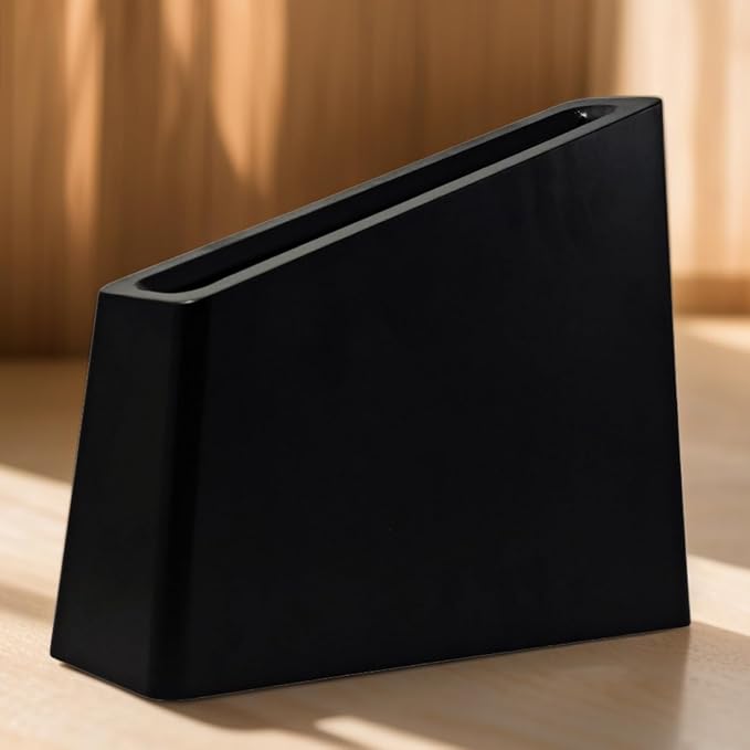 Uniharpa Black Magnetic Knife Block Holder Rack Wooden Block Magnetic Stands with Strong Enhanced Magnets Multifunctional Storage Knife Holder