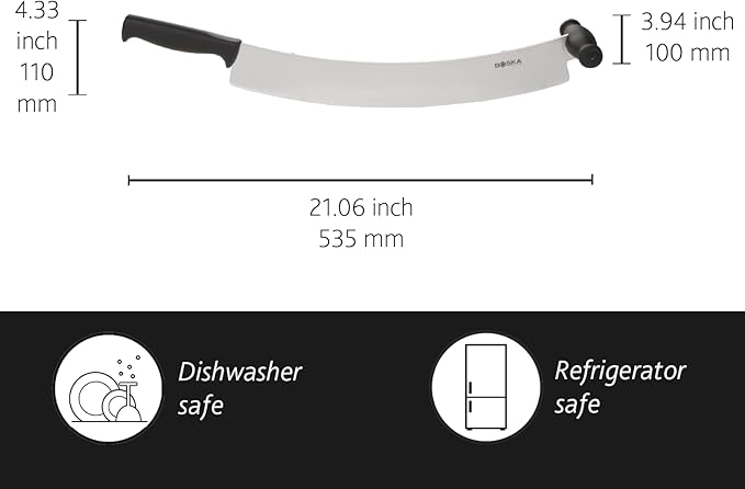 Boska Professional Cheese Knife Large - Cheese cutter for cheese wheels - 380 mm - Double handled - Easy to clean