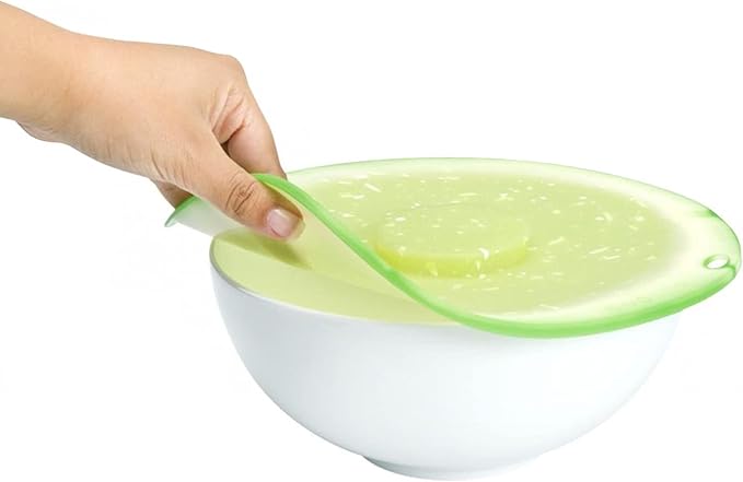 Charles Viancin - Lime Silicone Lid for Food Storage and Cooking - 6''/15cm - Airtight Seal on Any Smooth Rim Surface - BPA-Free - Oven, Microwave, Freezer, Stovetop and Dishwasher Safe