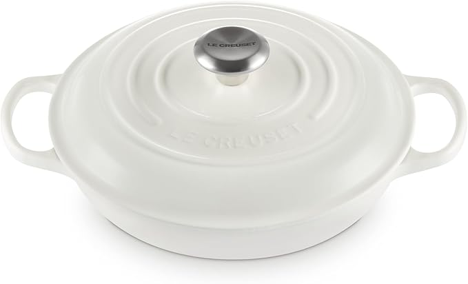 Le Creuset Enameled Cast Iron Signature Cookware Set, 7 pc, White