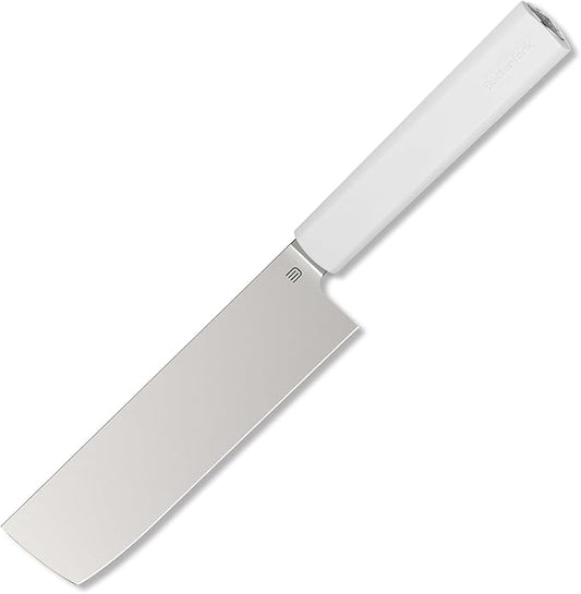 6 Inch Nakiri Knife, AR-RPM9 Steel & Replaceable Handle, Multipurpose Meat Cleaver Vegetable Chef Knife with Oak Sheath, Gift for Home Chefs