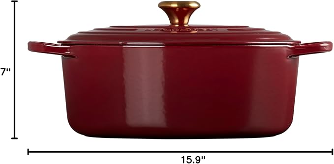 Le Creuset Enameled Cast Iron Signature Oval Dutch Oven, 6.75 qt., Rhone