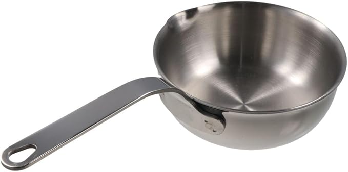 Butter Warmer Pot, Milk Warmer Pot with Pour Spouts, Pan Sauce Pan Stainless Steel Small Milk Saucepan, Stainless Steel Chocolate