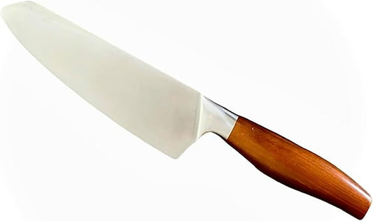 Japanese Chef Knife santoku knife with a high carbon stainless steel blade, finished wood handle,chop slice and dice like a pro with this well made knife comes with gift box and blade guard