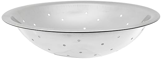Thunder Group SLMBP150 Mixing Bowl, 1-1/2 Quart Capacity, Perforated, Flat Bottom, Rimmed, Stainless Steel, Pack of 24