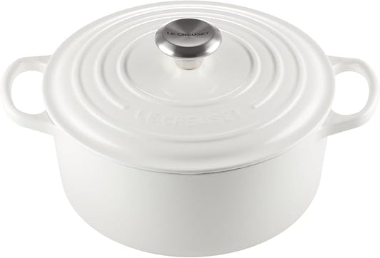 Le Creuset Enameled Cast Iron Signature Cookware Set, 7 pc, White