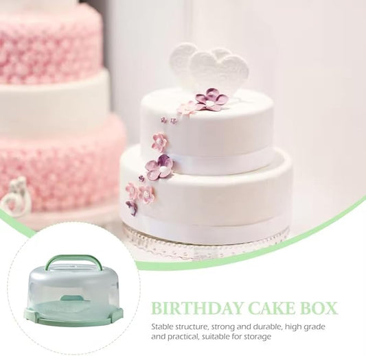Cake Carrier With Lid And Handle, Bpa-Free Cake Holder With Lid For 10 Inch Round Carrier, 10pcs Round Golden Cake Boards With Container Carrying Bag