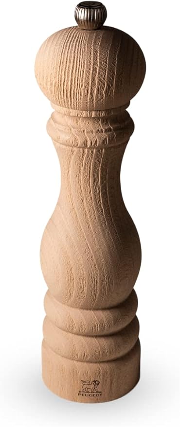 Peugeot Paris Nature 9 inch Salt & Pepper Mills Gift Set - With Wooden Spice Scoop