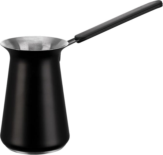 Turkish Coffee Pot - Gifts for Family &Friends,Cezve/Ibrik Coffee Pot for Stovetop,Briki Greek Turkish Pot with Heat-Resistant Rubber Handle,Milk Warming Pot,Arabic Tea Pot
