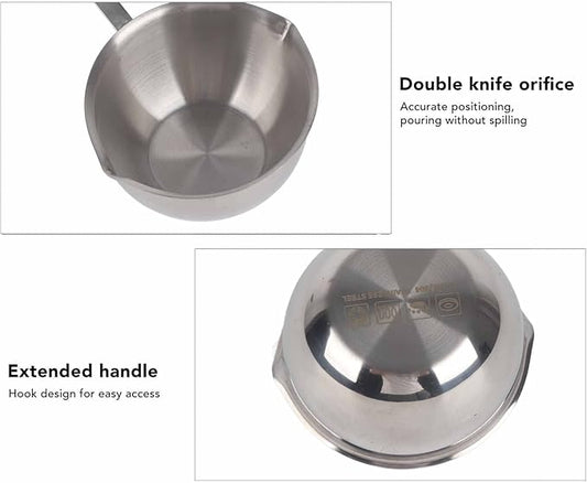 Butter Warmer Pot, Milk Warmer Pot, Stainless Steel Mini Butter Hot Pot, for Heating Milk Butter Cheese Chocolate(300ML)