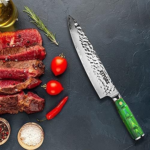Kitory Damascus Chef Knife 8 Inch - 10Cr15CoMoV Super Steel 73 Layers Blade, Professional Chef Knife For Kitchen Cooking, 2024 Gifts For Women and Men