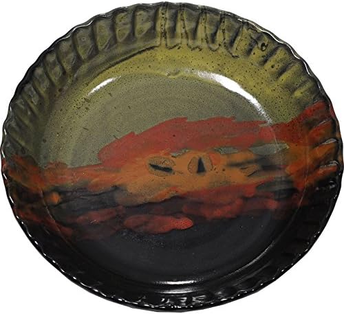 Fluted Pie Pan in Moonscape Glaze - Handmade Pottery Ceramic Bakeware - Versatile Stoneware & Cookware - Baking Plate Great for Pies, Tarts, Quiche and More