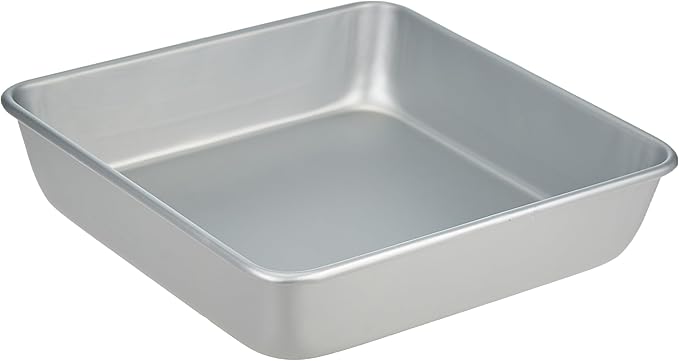 Wilton 8 x 8 Inch Square Cake Pan, Even Heating Aluminum Bakeware, Made Without PFAS, Packaging May Vary