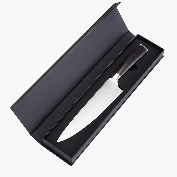 Chef Knife 8 Inch – Japanese High Carbon Stainless Steel Kitchen Knife for Cooking, Chopping, Slicing Meat & Vegetables – Ultra Sharp Professional Chef’s Knife with Ergonomic Handle & Gift Box