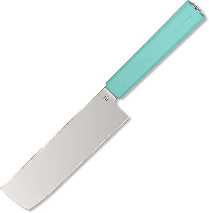 6 Inch Nakiri Knife, AR-RPM9 Steel & Replaceable Handle, Multipurpose Meat Cleaver Vegetable Chef Knife with Oak Sheath, Gift for Home Chefs