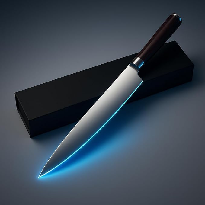 Chef Knife 8 Inch – Japanese High Carbon Stainless Steel Kitchen Knife for Cooking, Chopping, Slicing Meat & Vegetables – Ultra Sharp Professional Chef’s Knife with Ergonomic Handle & Gift Box