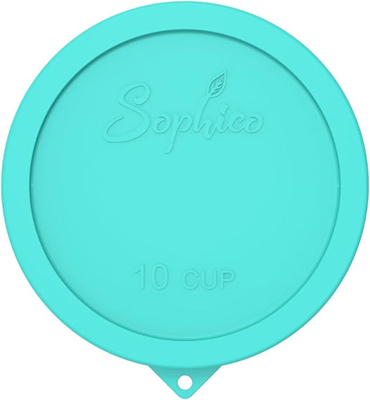 SOPHICO Silicone Replacement Lids for Pyrex Sculpted Glass & Tinted Glass Bowls Mixing Bowls, Lids For 7403-s 10-Cup &2.3 Qt(Container not included)