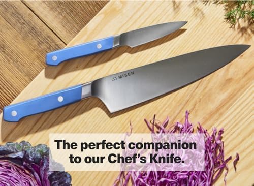 Misen 3.5" Paring Knife – Precision Kitchen Knife - High-Carbon Stainless Steel Blade – Ergonomic Handle for Peeling, Trimming, and Slicing – Lightweight, Versatile Tool for All Culinary Tasks - Black