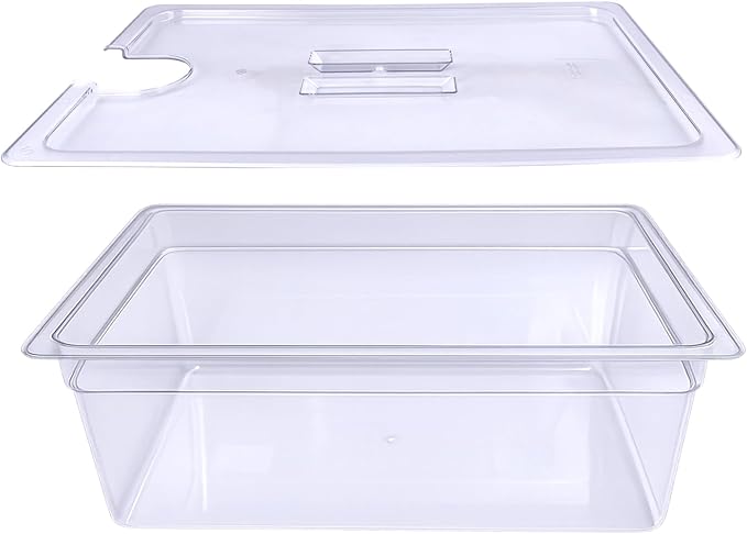 26 QT Sous Vide Container with Lid,Sous Vide Cookers Compatible with Anova, Joule, Nano, Wancle, Instapot,Perfect for Chicken, Beef,Parties and Professionals (26 qt without rack)