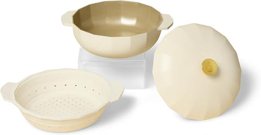 The Perfect Pan 5.3 Qt Dutch Oven Pot with Lid by Cravings by Chrissy Teigen | Lightweight Nonstick Everyday Pan with Steamer/Strainer Insert, Oven Safe