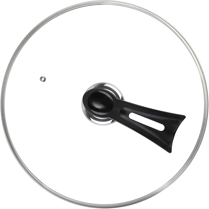 10.5 Inch Pan Lid, Universal Pot Lid, Support Vertical Placement, 4mm Clear Tempered Glass, Compatible with Dishwasher and Ovens