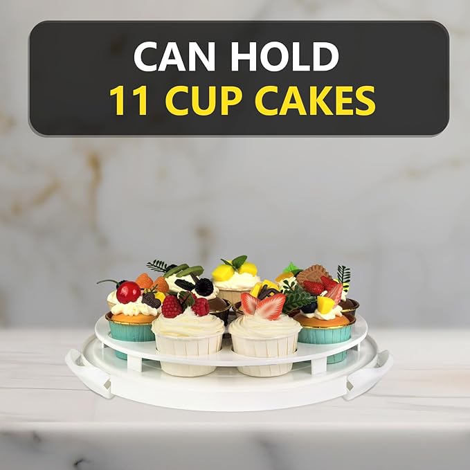2 Pack Pie Carrier with Lids and Handles, Loadable Cupcake or Pizza Storage Containers, Includes Insulated Bags and Insulated Non-Slip Pads, Perfect for Transportation (Grey)