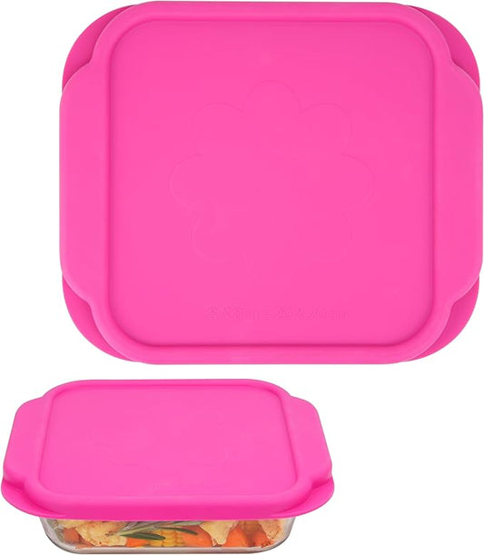 Silicone Lids for Pyrex 222丨222-D Glass Baking Dish, 1 Pack Silicone Lid for Pyrex Glass Baking Dish, Dishwasher & Freezer & Microwave Safe (Baking Dish Not included)