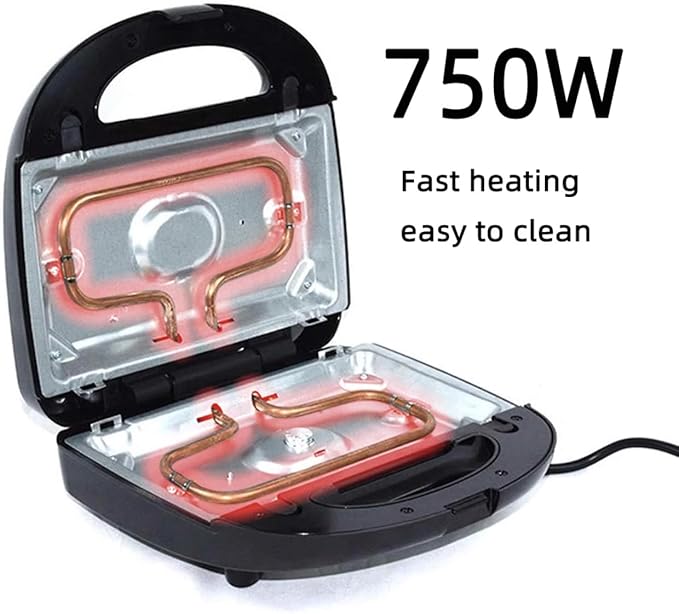 Donut Maker, 3 in 1 Electric Waffles Sandwich Machine,Panini Press Grill Iron Set with 3 interchangeable Removable Non Stick Plates,750W Detachable Dessert Toaster, Perfect for Breakfast