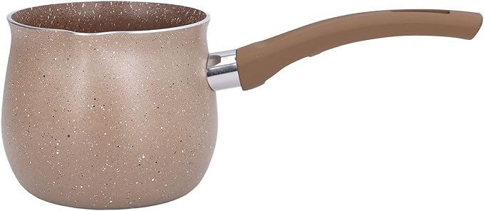 Non Stick Milk Pan, Enamel Milk Pan,Butter Warmer, Single Handle Coffee Warmer Boiling Pot Mini Milk Pan Aluminum Alloy Non Stick Anti Scalding for Cooking(Coffee)