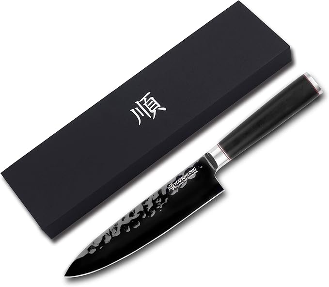 YOUSUNLONG Chef Knife 8 Inch Kitchen Knife -Japanese High Carbon Stainless Steel AUS8 Steel- Leadwood Handle -Cut meat and vegetables