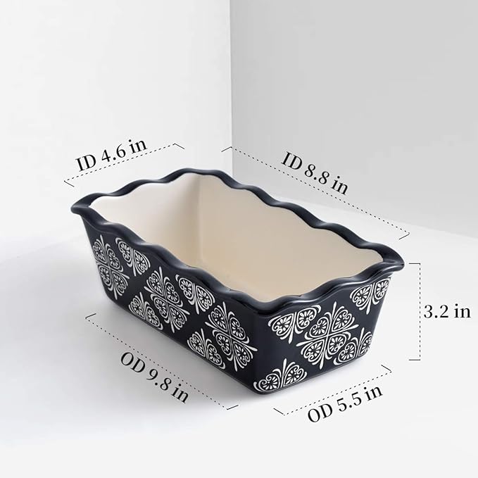 Wisenvoy Ceramic Loaf Pans for Baking Meatloaf and Bread