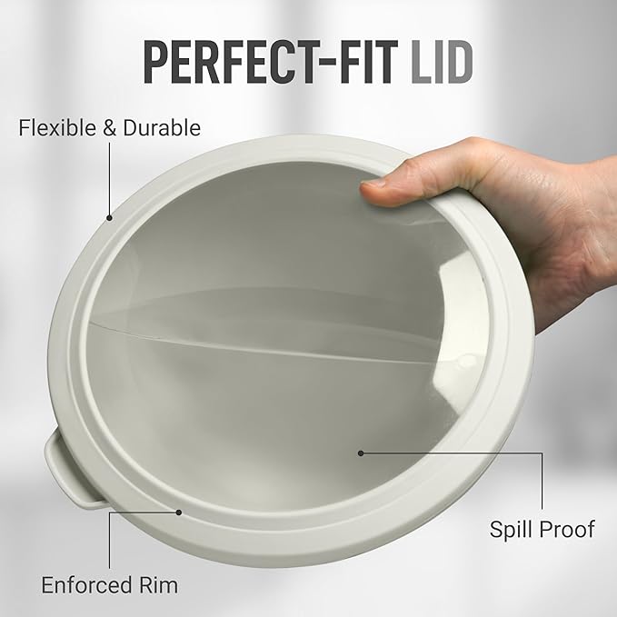 Zulay Kitchen 12 Piece Plastic Mixing Bowls with Lids Set - Colorful Mixing Bowl Set for Kitchen - Nesting Bowls with Lids Set - Microwave and Freezer Safe (Pink Ombre)