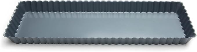 Fox Run Rectangular Loose Bottom Tart/Quiche Pan, Preferred Non-Stick, 14-Inch