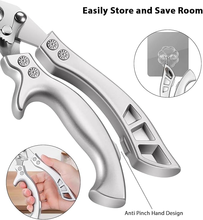 Poultry Shears, Heavy Duty Kitchen Shears With Anti-Slip Handle,Poultry Scissors for Meat, Chicken, Bone,Turkey, Fish